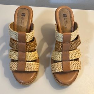 White Mountain heeled sandals